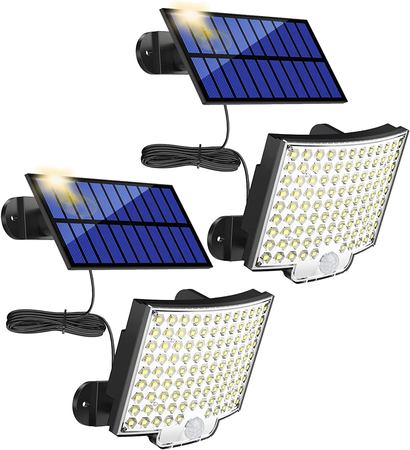 Norvo | Mpj 106 Led Sollys Utendørs, Bevegelsessensor, Ip65 Vanntett, 2 Pakke For Hage