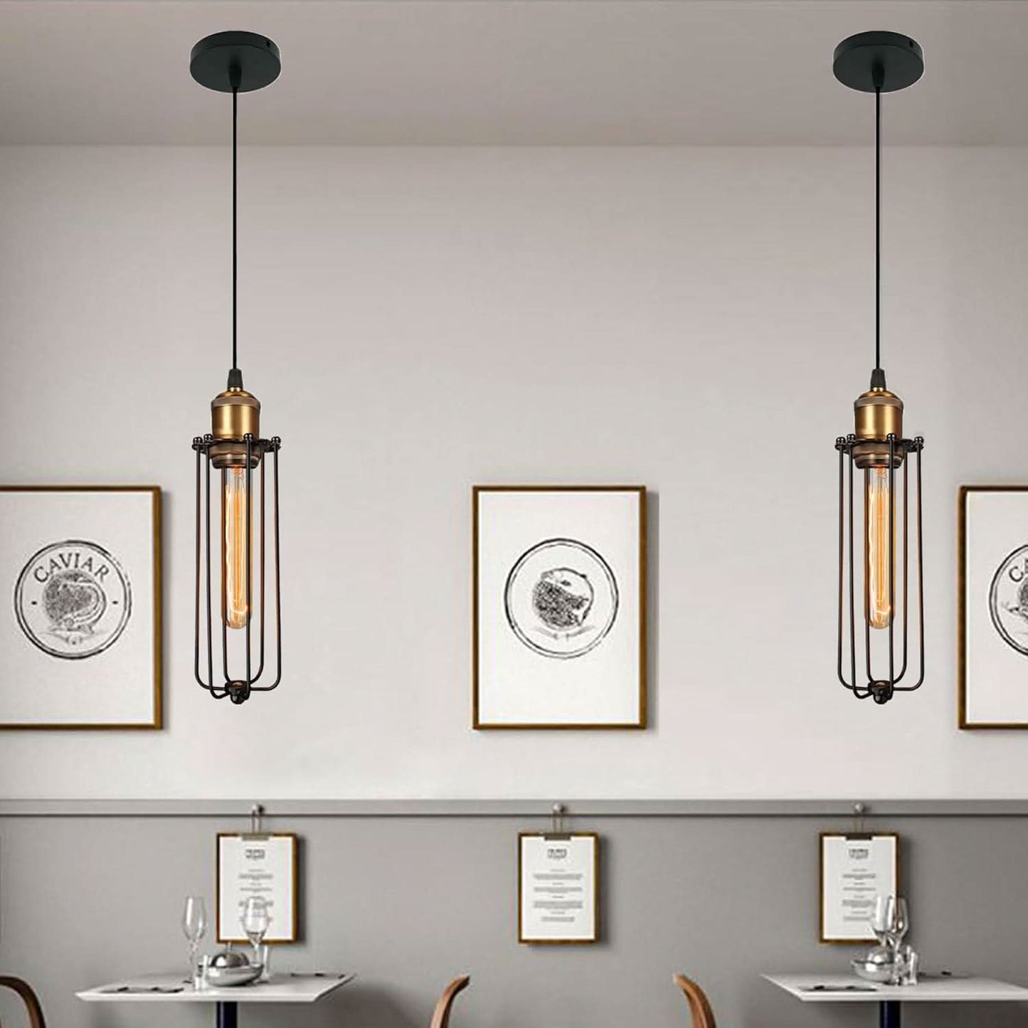 Norvo | Retro industriell hengelampe med metalldeksel