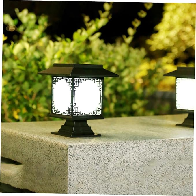 Norvo | Solar LED Hage Lampe – Stor Firkantet Lampe med Varmt Lys og Dobbelt Bruk