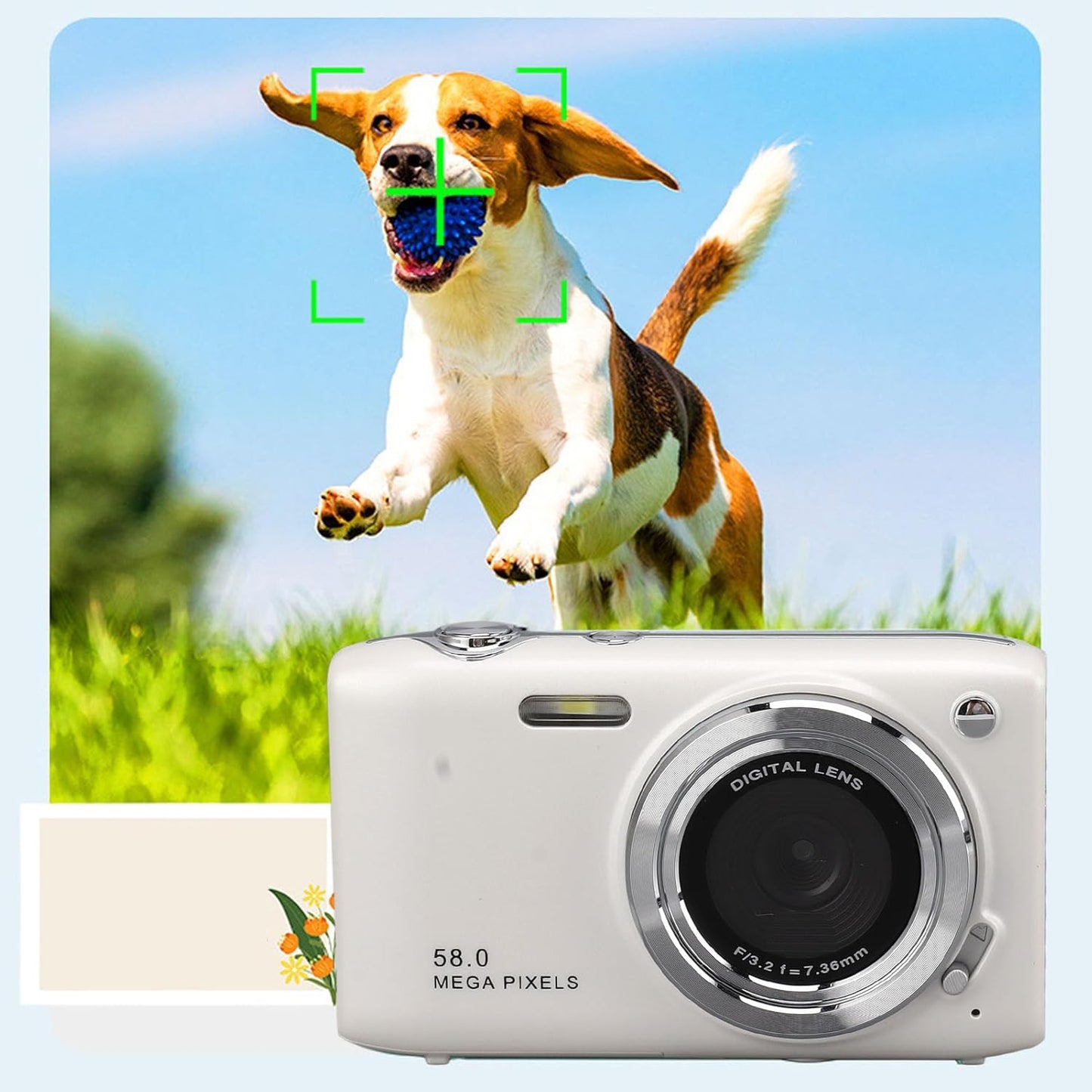 Norvo | 4K Kompakt Digitalkamera med 58MP Bilder og 16X Zoom – Lumora
