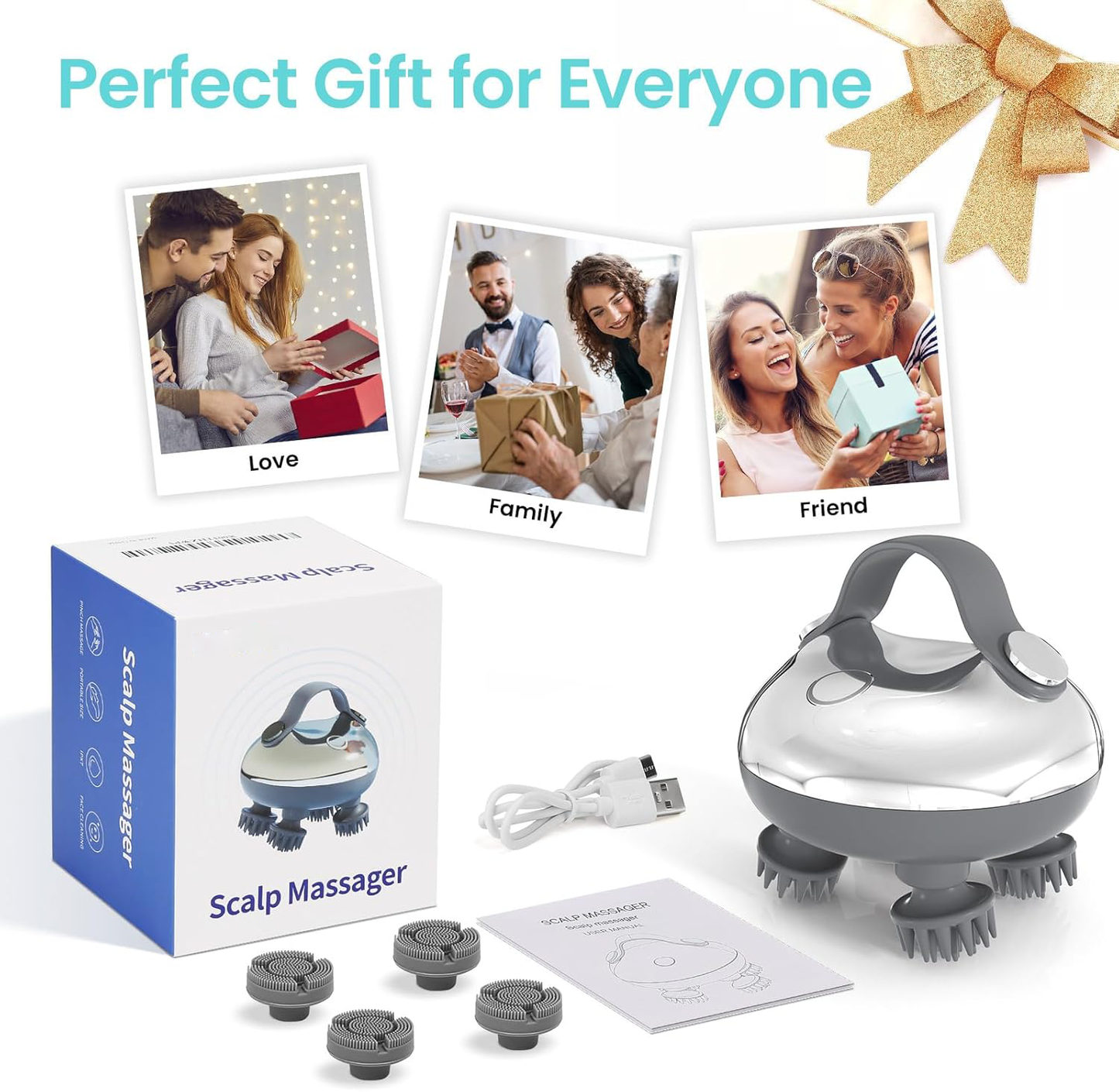 Norvo | Bærbar Elektrisk Hodebunnsmasser