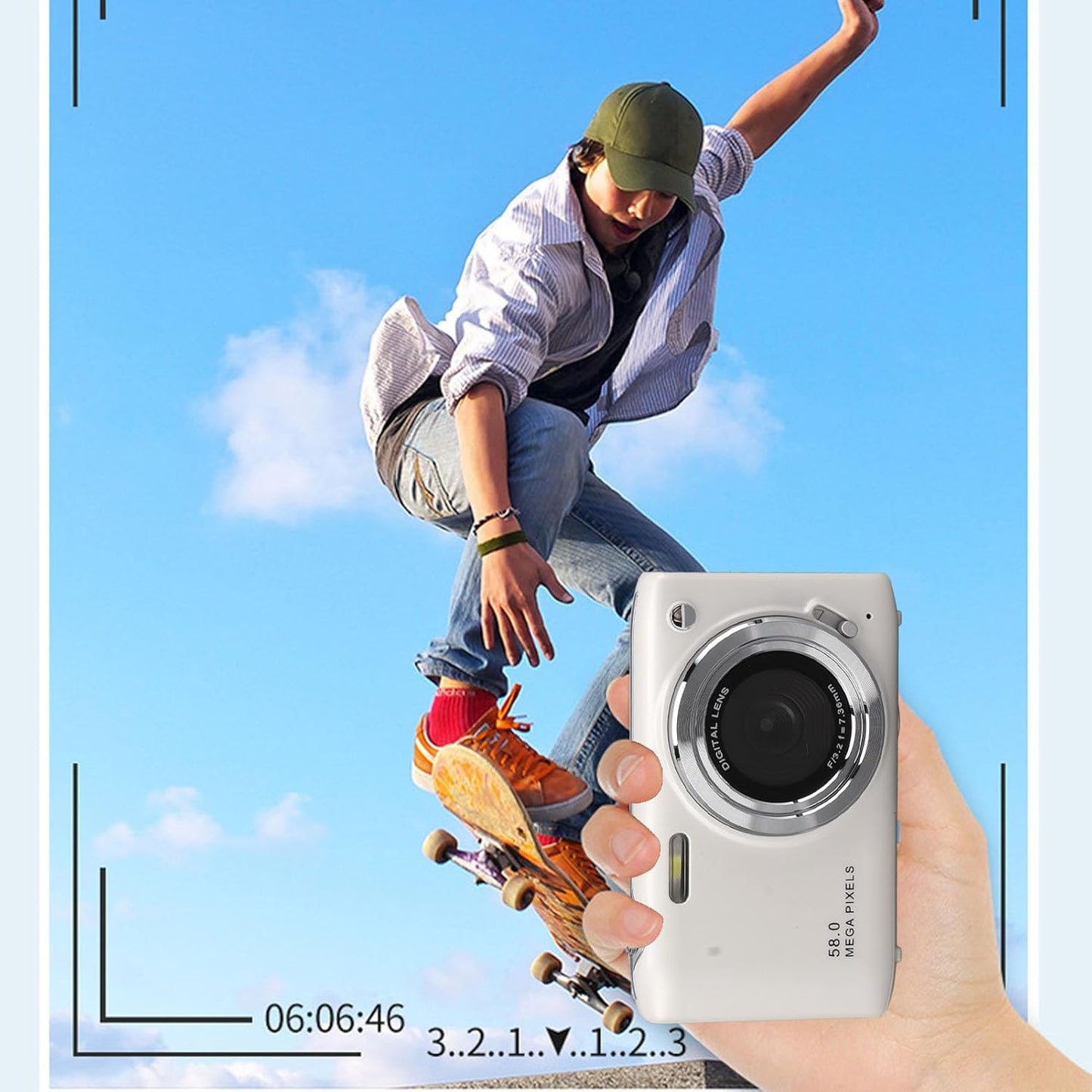 Norvo | 4K Kompakt Digitalkamera med 58MP Bilder og 16X Zoom – Lumora