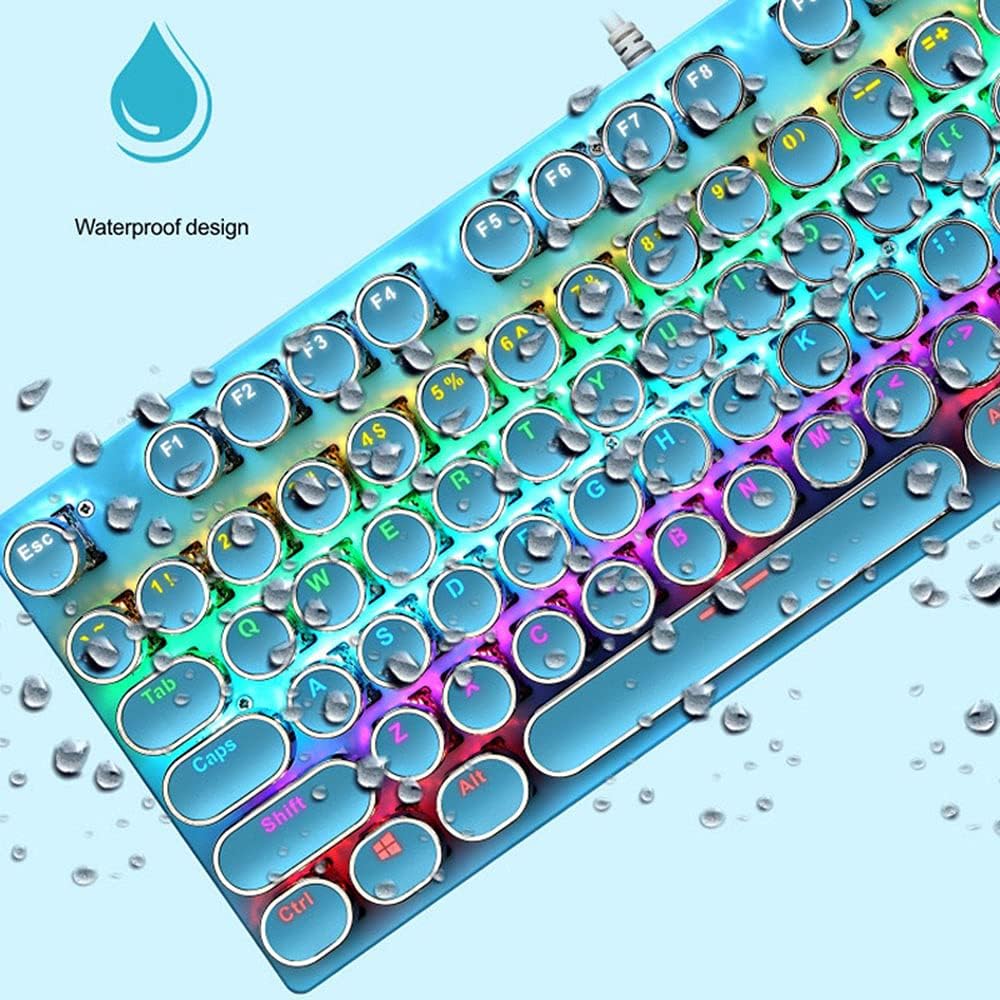 Norvo | 87-Tast Mekanisk Gaming Tastatur RGB Bakgrunnsbelyst Blå Bryter
