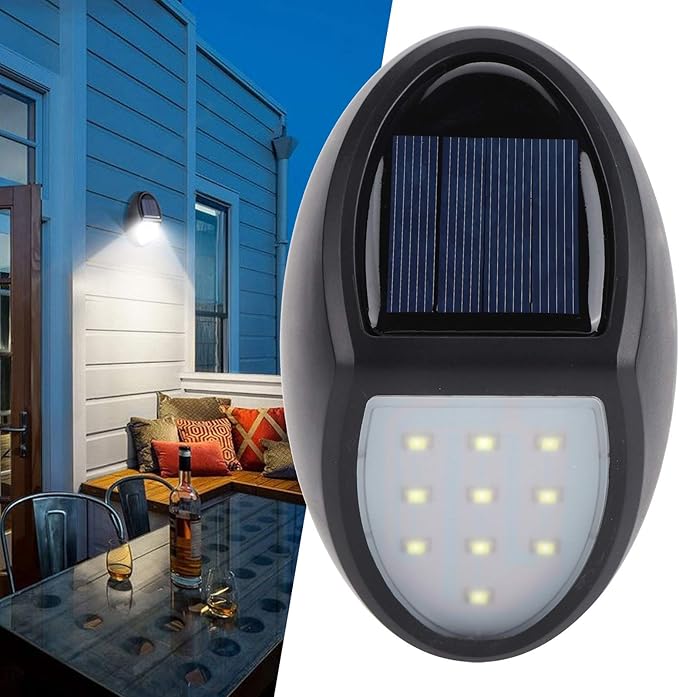 Norvo | Solar LED Vegglampe for Utendørs – Værbestandig, Energisparende og med Bevegelsessensor