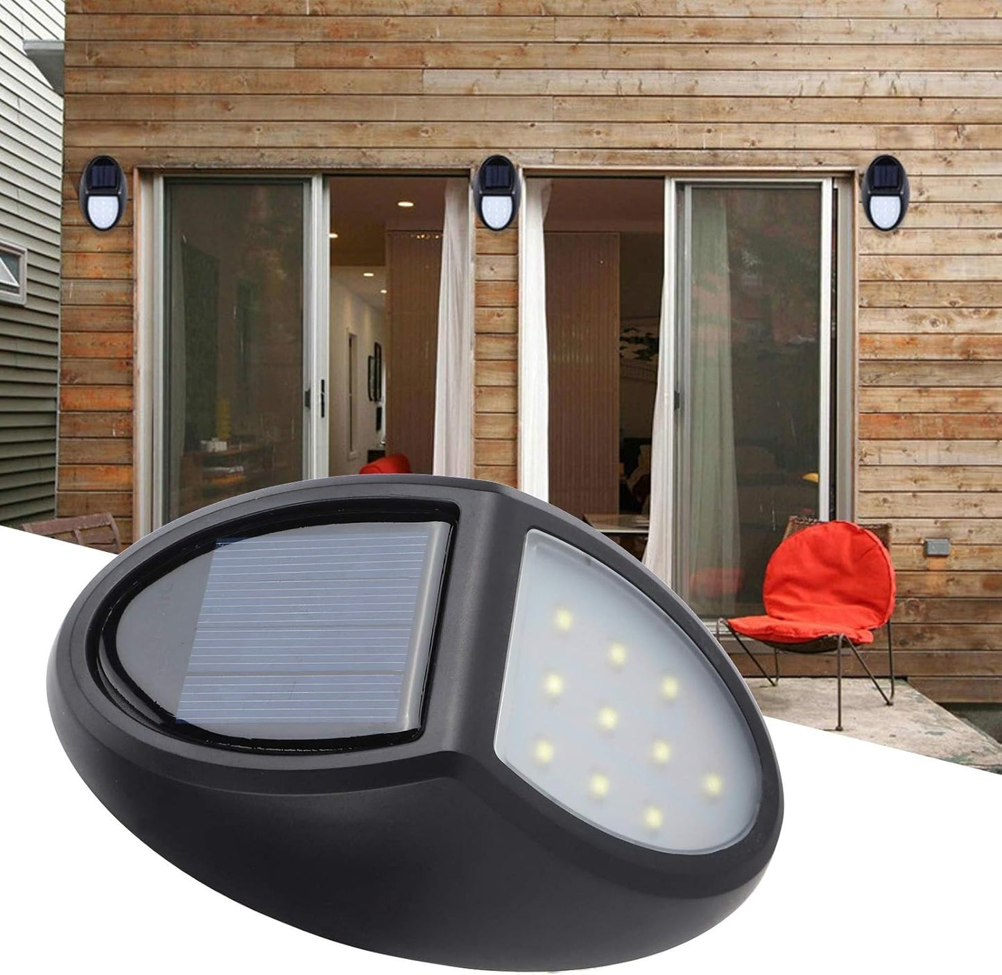 Norvo | Solar LED Vegglampe for Utendørs – Værbestandig, Energisparende og med Bevegelsessensor