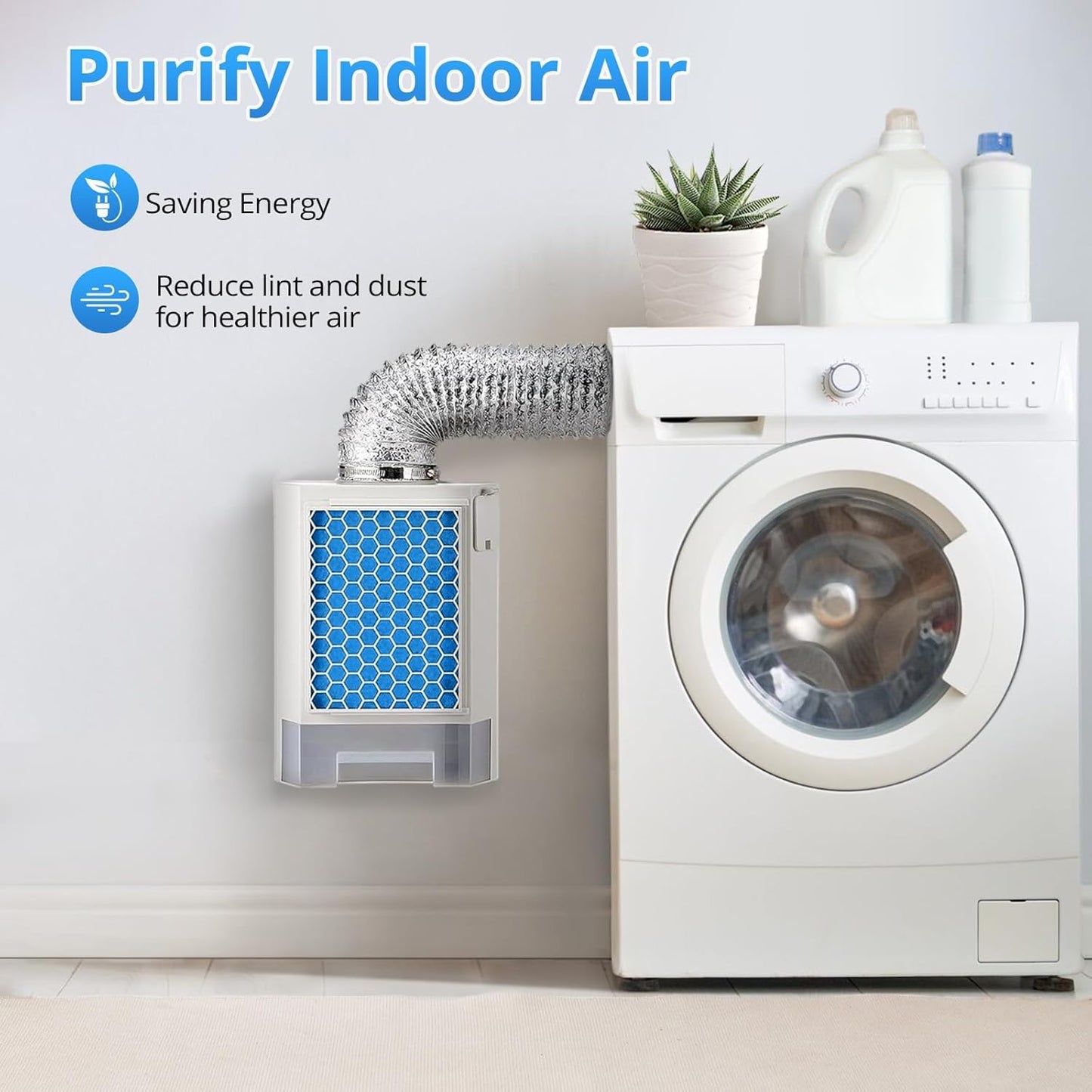 Frendorf | 3-i-1 Innendørs Tørketrommel Ventil Kit med Filter og Vannskuff