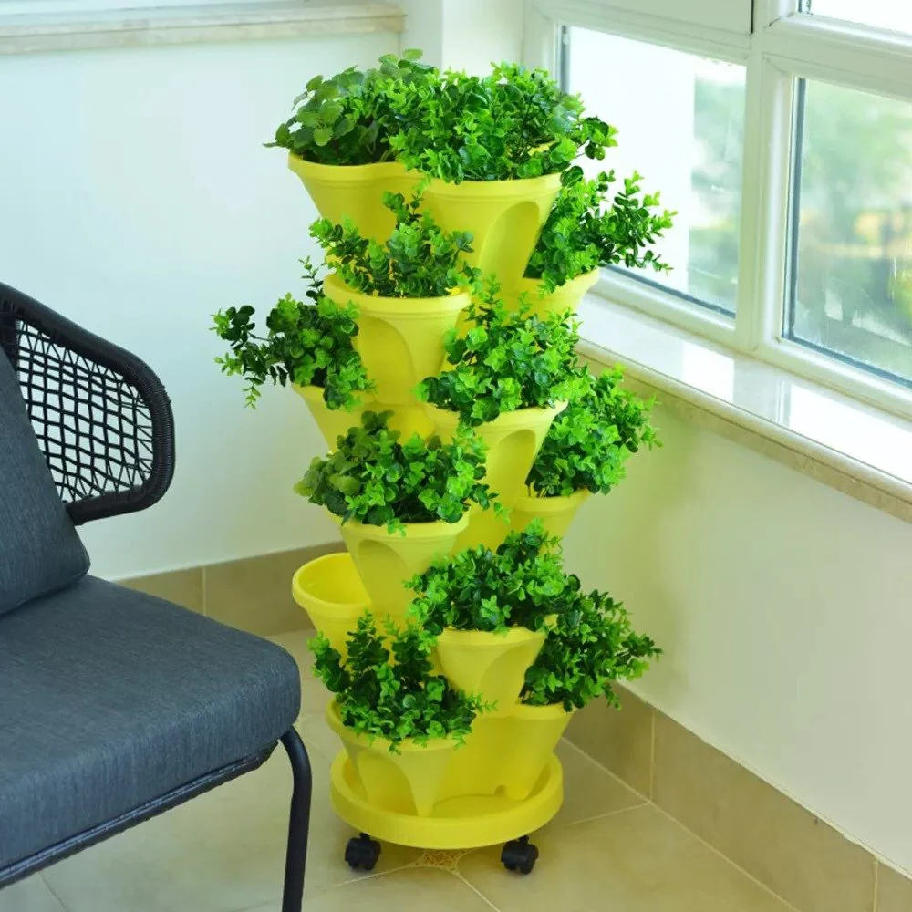 Norvo | Stable Plantekrukker - 6 Brett + Hjulbrett