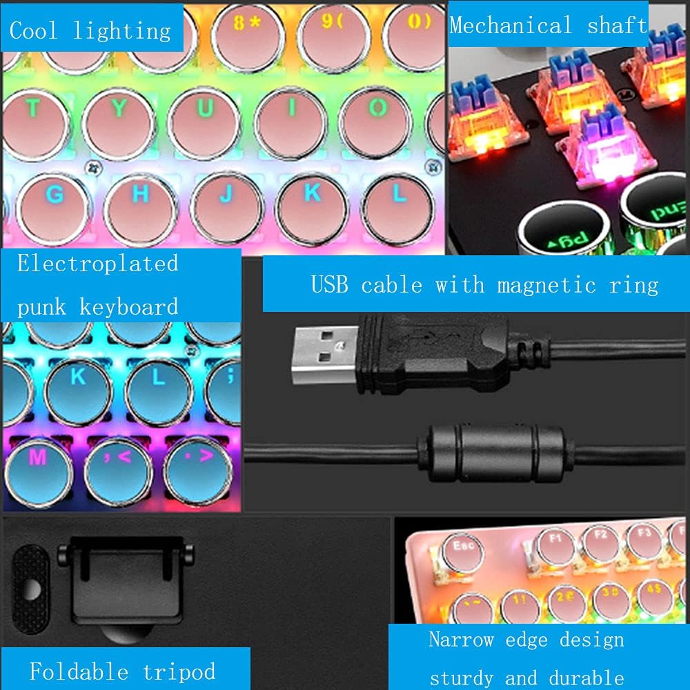 Norvo | 87-Tast Mekanisk Gaming Tastatur RGB Bakgrunnsbelyst Blå Bryter