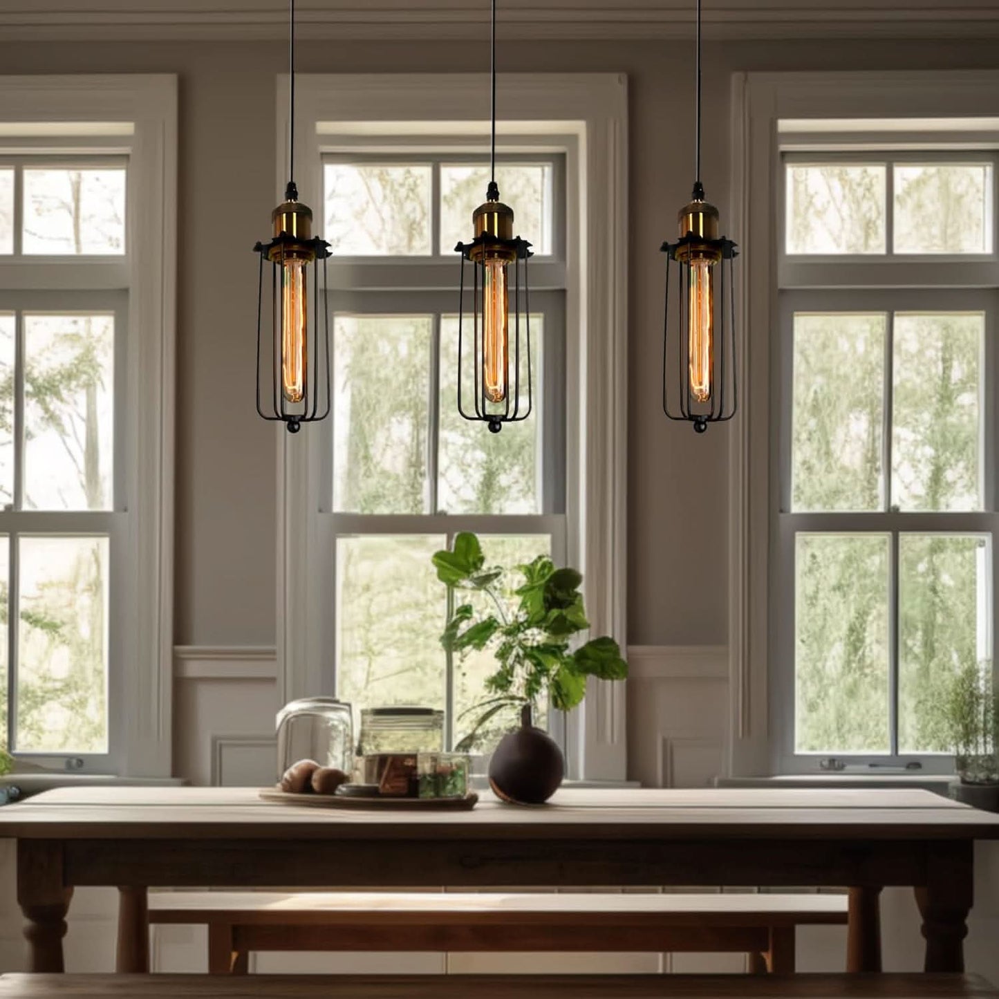 Norvo | Retro industriell hengelampe med metalldeksel