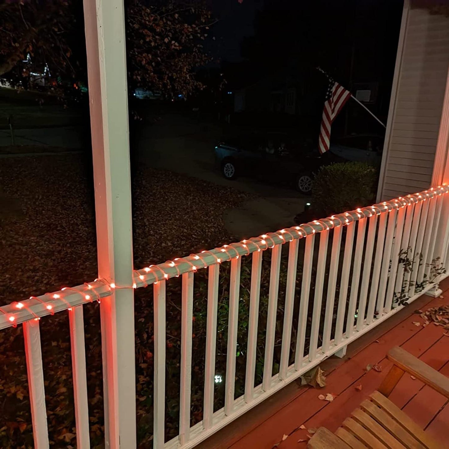 Norvo | Qitong 33Ft Orange Solseil Lys, 100 Leds, Vanntett, 8 Moduser For Utendørs Bruk