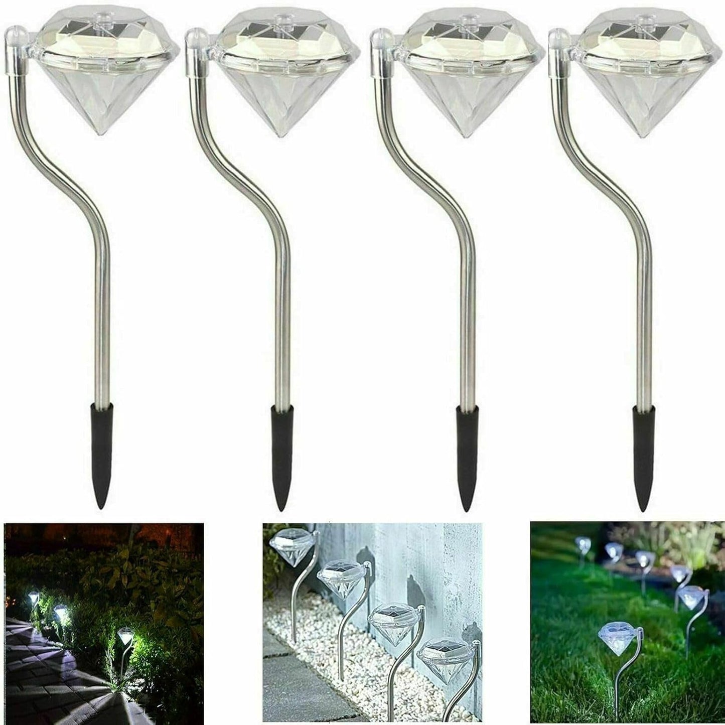Norvo | Solhage Lys i Diamantform – LED-lamper for Ute-dekorasjon og Belysning