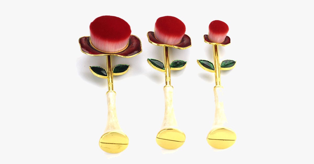Norvo | Rose Beauty Flawless Face Oval Brush Set