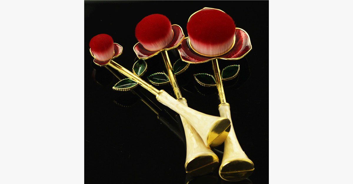 Norvo | Rose Beauty Flawless Face Oval Brush Set