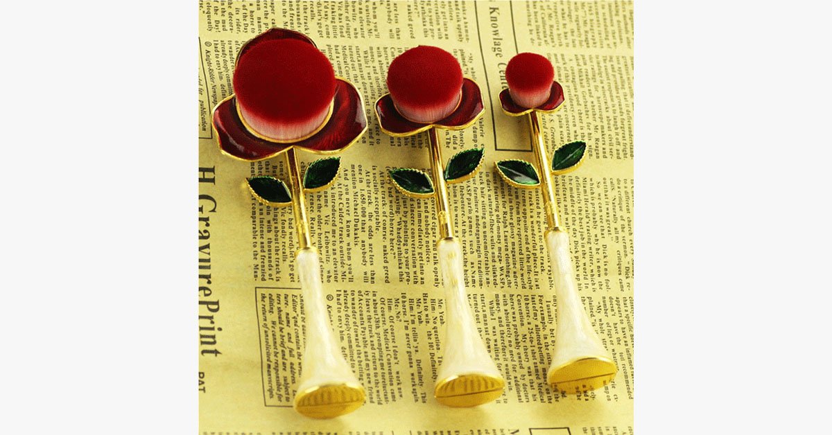 Norvo | Rose Beauty Flawless Face Oval Brush Set