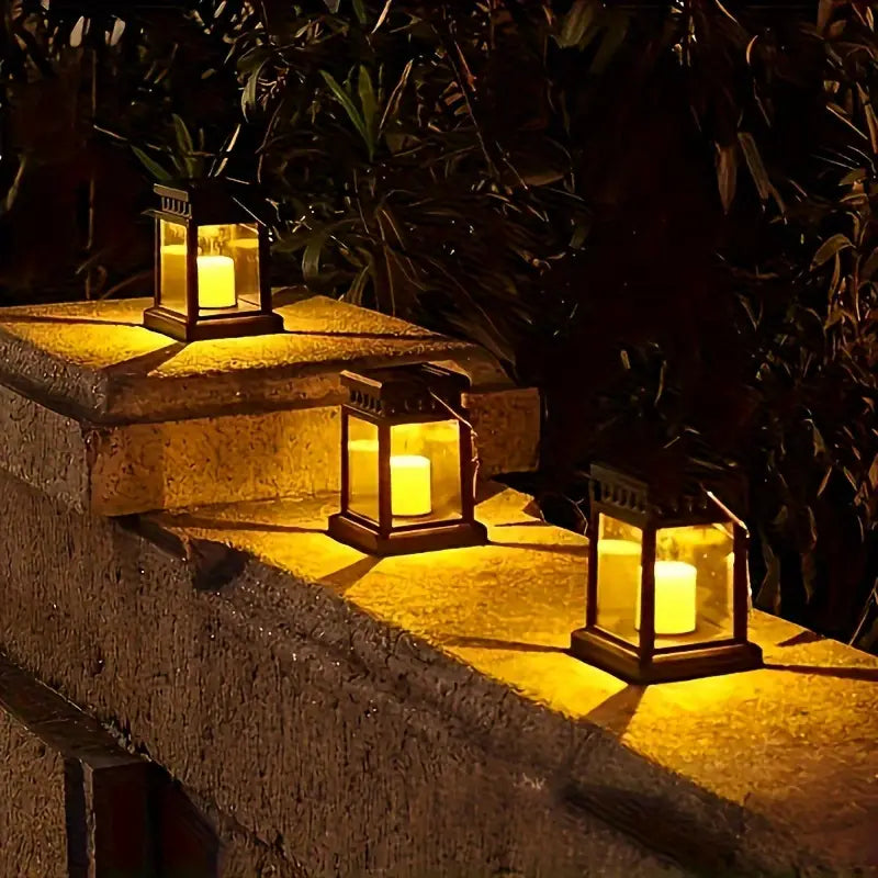 Norvo | Solar LED Lantern med Lyskabel og Hengestift – Vanntett Hagebelysning for Terrasse og Balkong