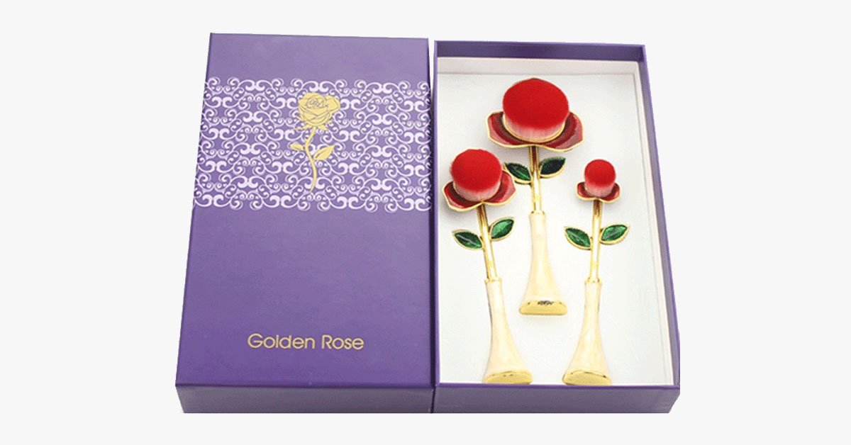 Norvo | Rose Beauty Flawless Face Oval Brush Set