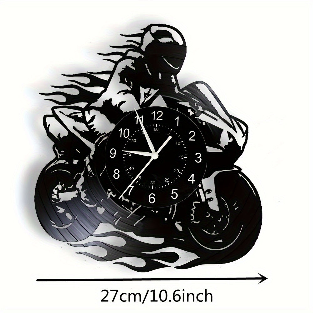 Garduruen vinylveggklokke - Motortema, stil, for stue- og kontorinnredning