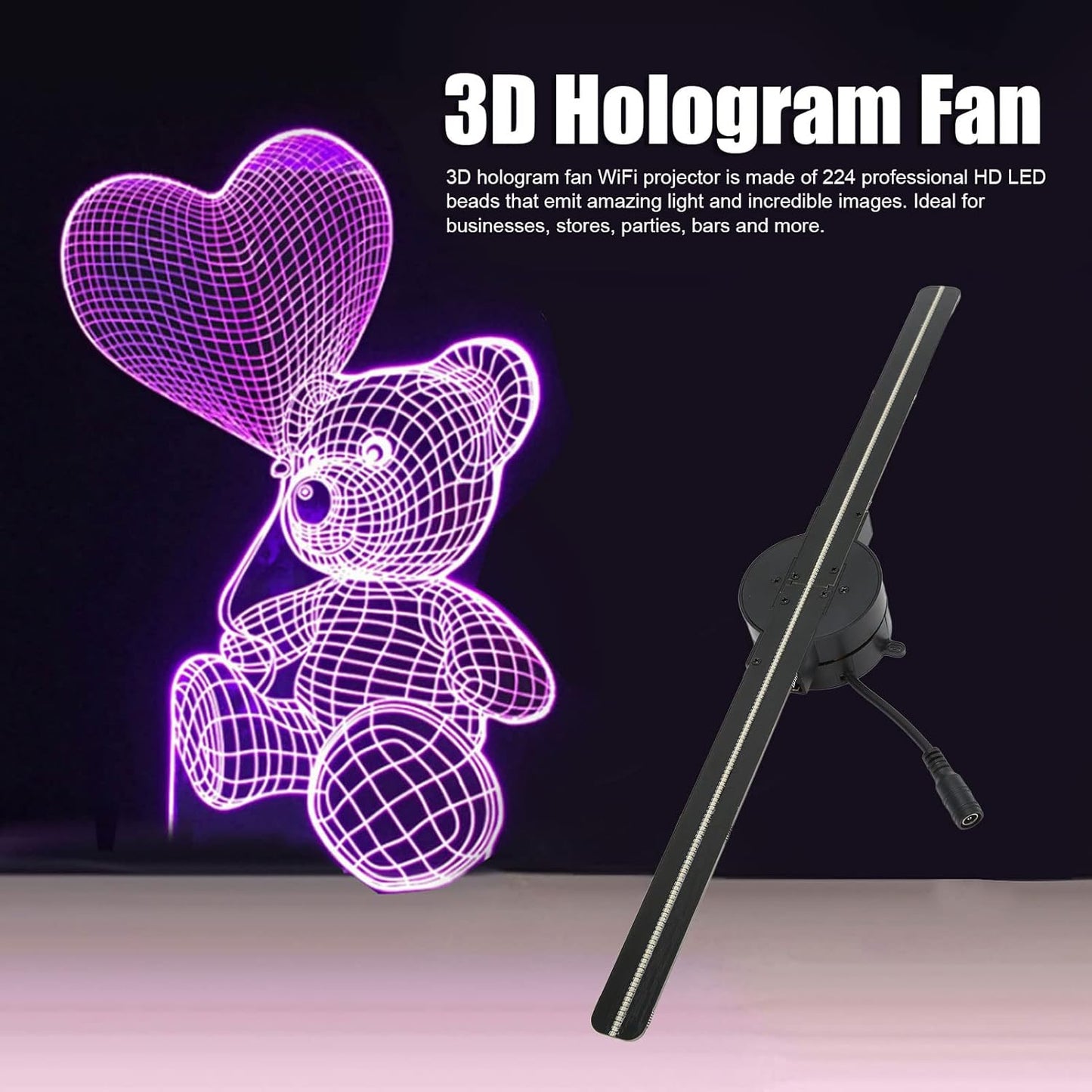 Norvo | 3D Hologram LED Vifteprosjektor