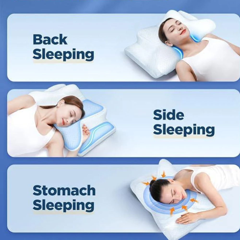 Norvo | Pute for Side & Back Sleepers – Ortopedisk Minne Skum Pute for Nakke & Skulder Smerte Lindring og Perfekt Søvn Justering