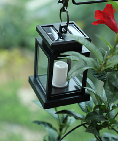 Norvo | Solar LED Lantern med Lyskabel og Hengestift – Vanntett Hagebelysning for Terrasse og Balkong