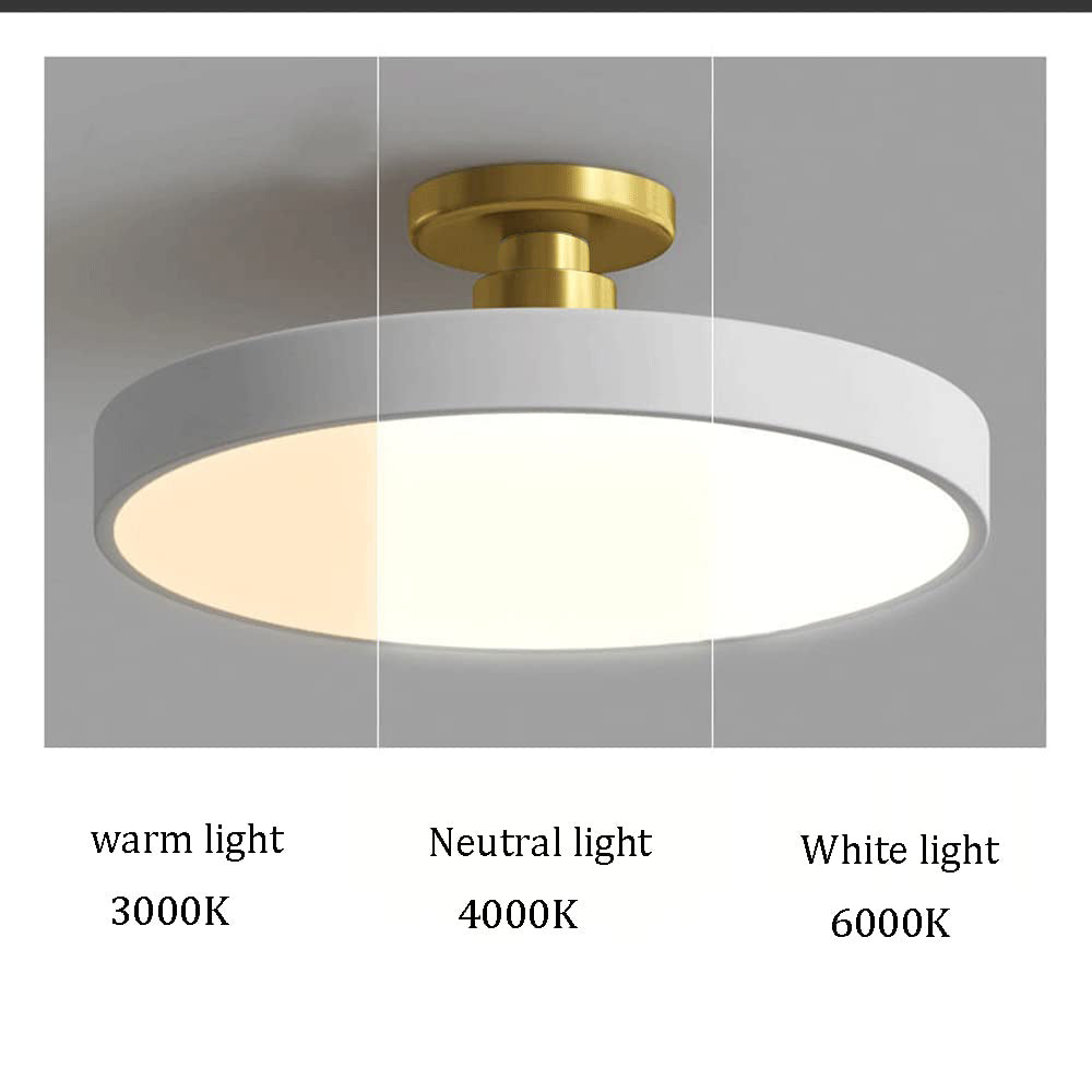 Norvo | Moderne LED Semi Flush Mount Taklampe | Energibesparende. Holdbart design for gang. Spisesal & Stue