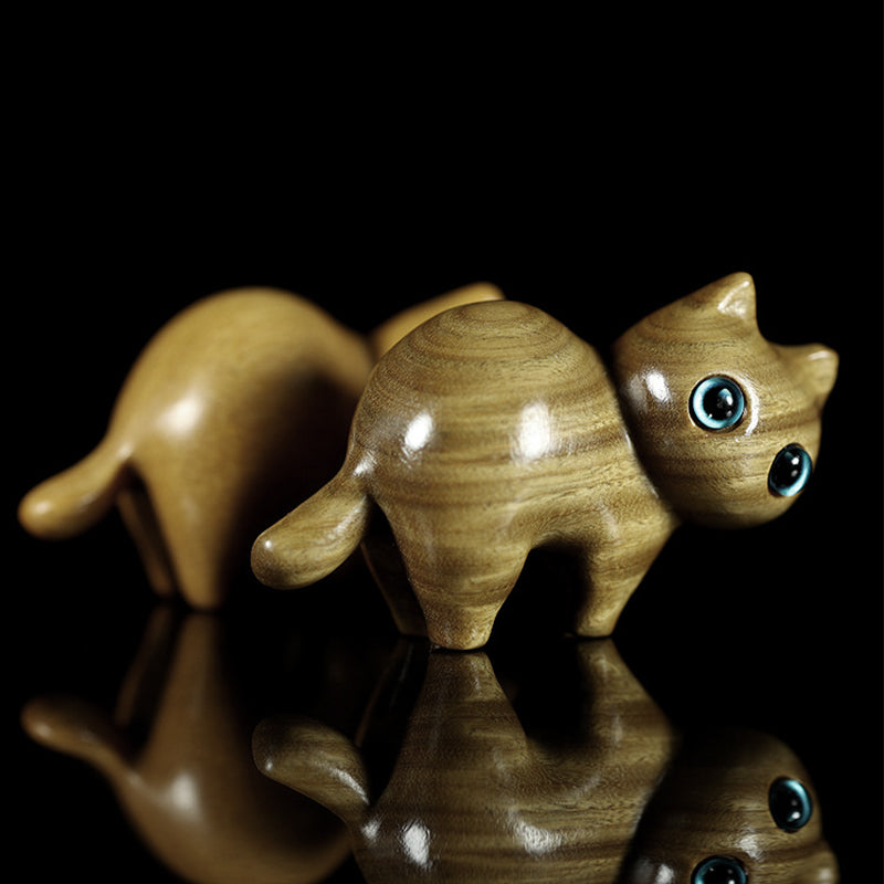 Norvo | Sandalwood håndlaget tre katt