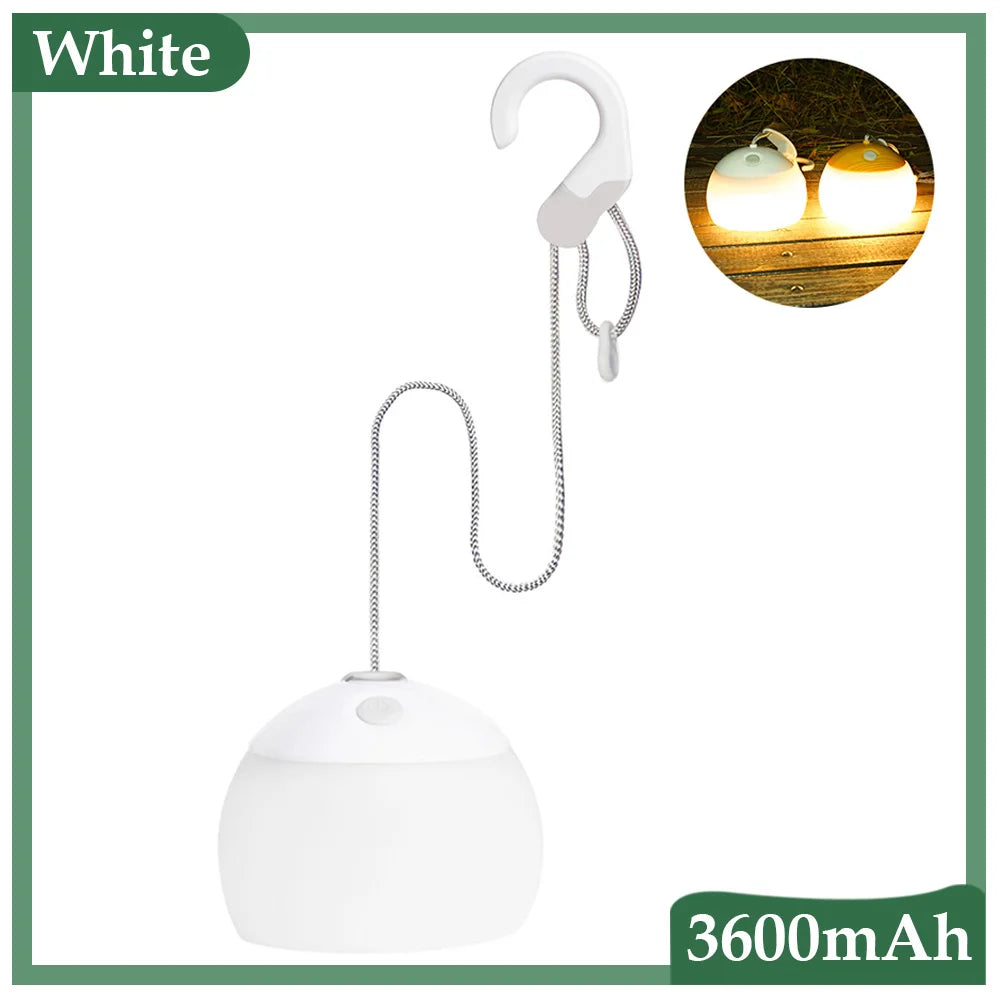 Norvo | Retro LED Campinglampe - Oppladbar USB Lys