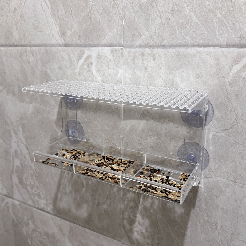 Norvo | Utendørs Clear-Window-Suction-Cup-Fuglekasse