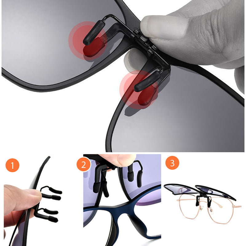 Ny type solbrille klips