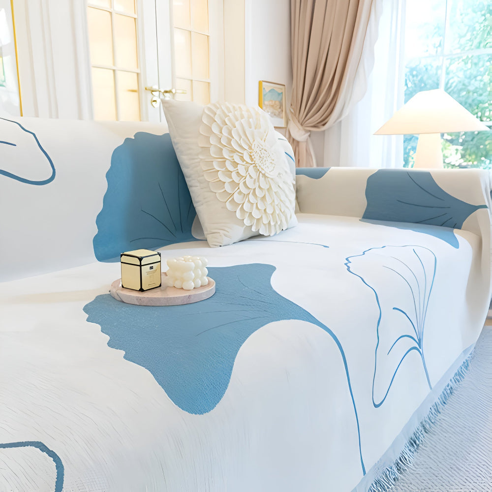 Norvo | Pastoral Stil Ginkgo Blad Sofa Trekk