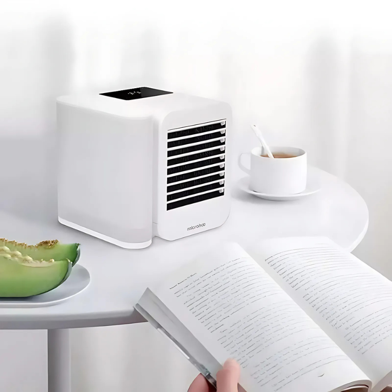 Norvo | Hexton | Bærbar MicroCool Mini Klimaanlegg med 1000ml Vannbeholder | Personlig Kjøling & Luftfukter