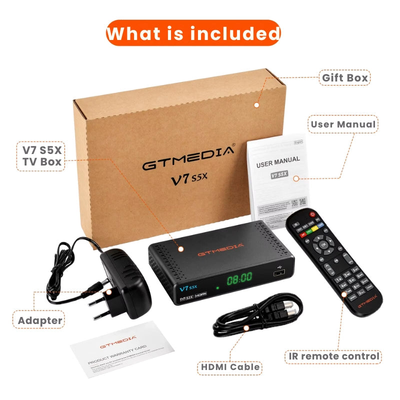Norvo | V7 S5X Freeview Box Recorder – HD TV Opptaksenhet med innebygd Freeview