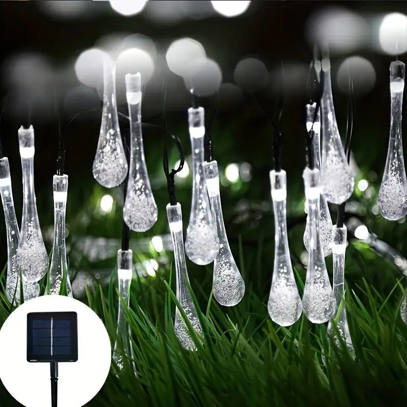 Norvo | Solar LED Lyskjeder – Fargerike Dråpe Lys for Hage, Terrasse og Dekorasjon