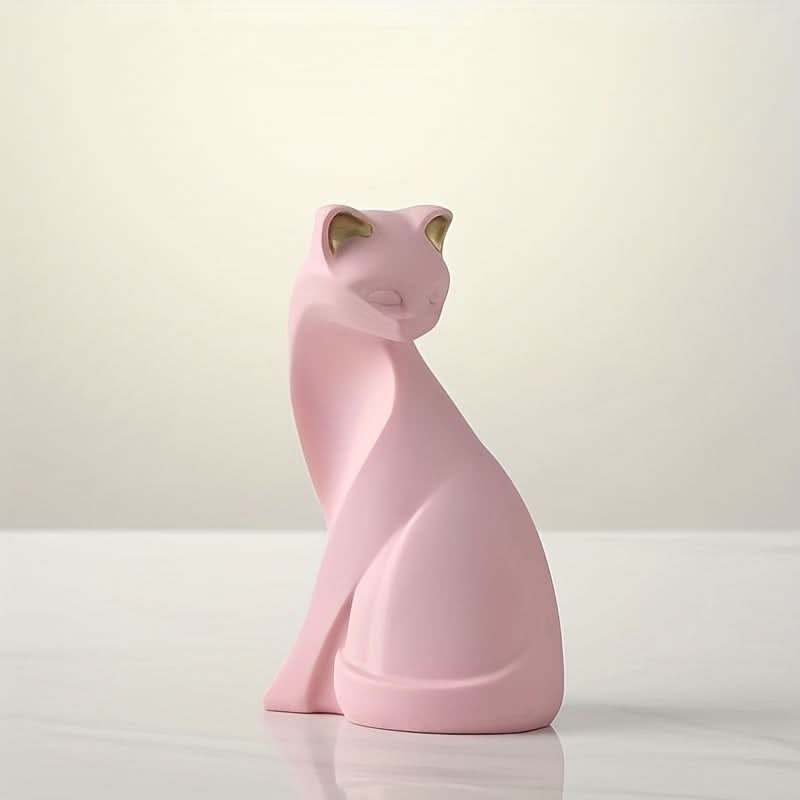 Norvo | Moderne Harpiks Katt Figur – Nordisk Stil Dekor