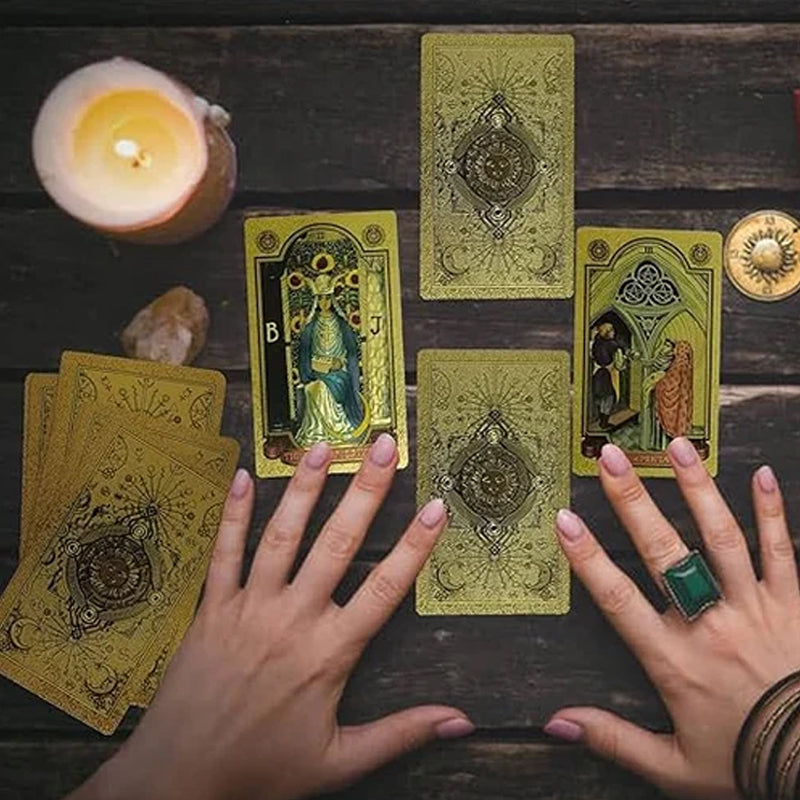 Norvo | Utforsk den mystiske verden av tarot Gullfarget tarot