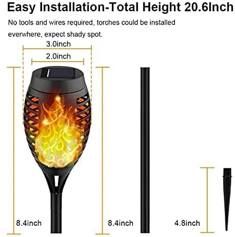 Norvo | 8-Pack: Solcelledbelysning med flimrende flamme