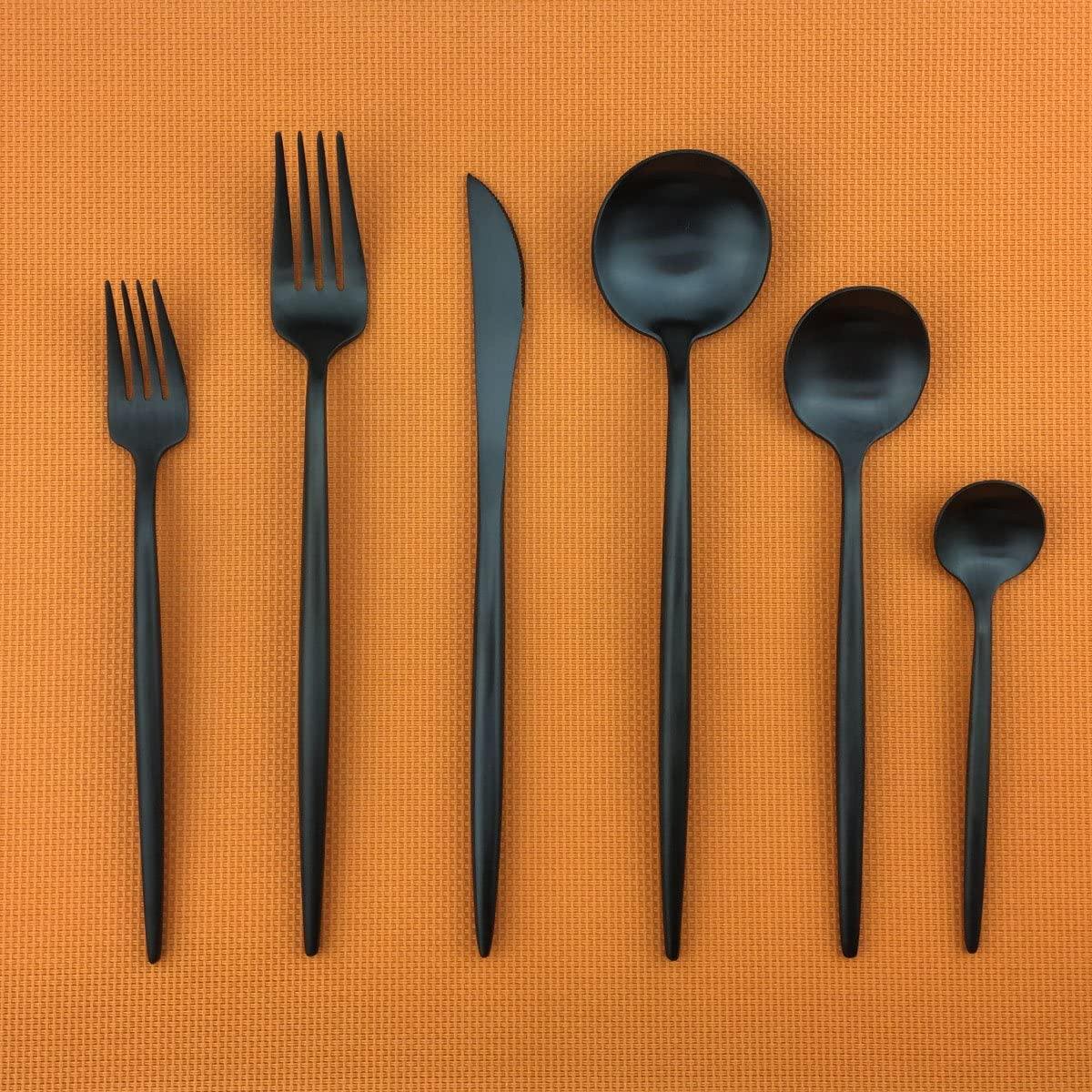 Norvo | Torin 36-piece minimalist flatware set – Premium stainless steel cutlery with matte finish