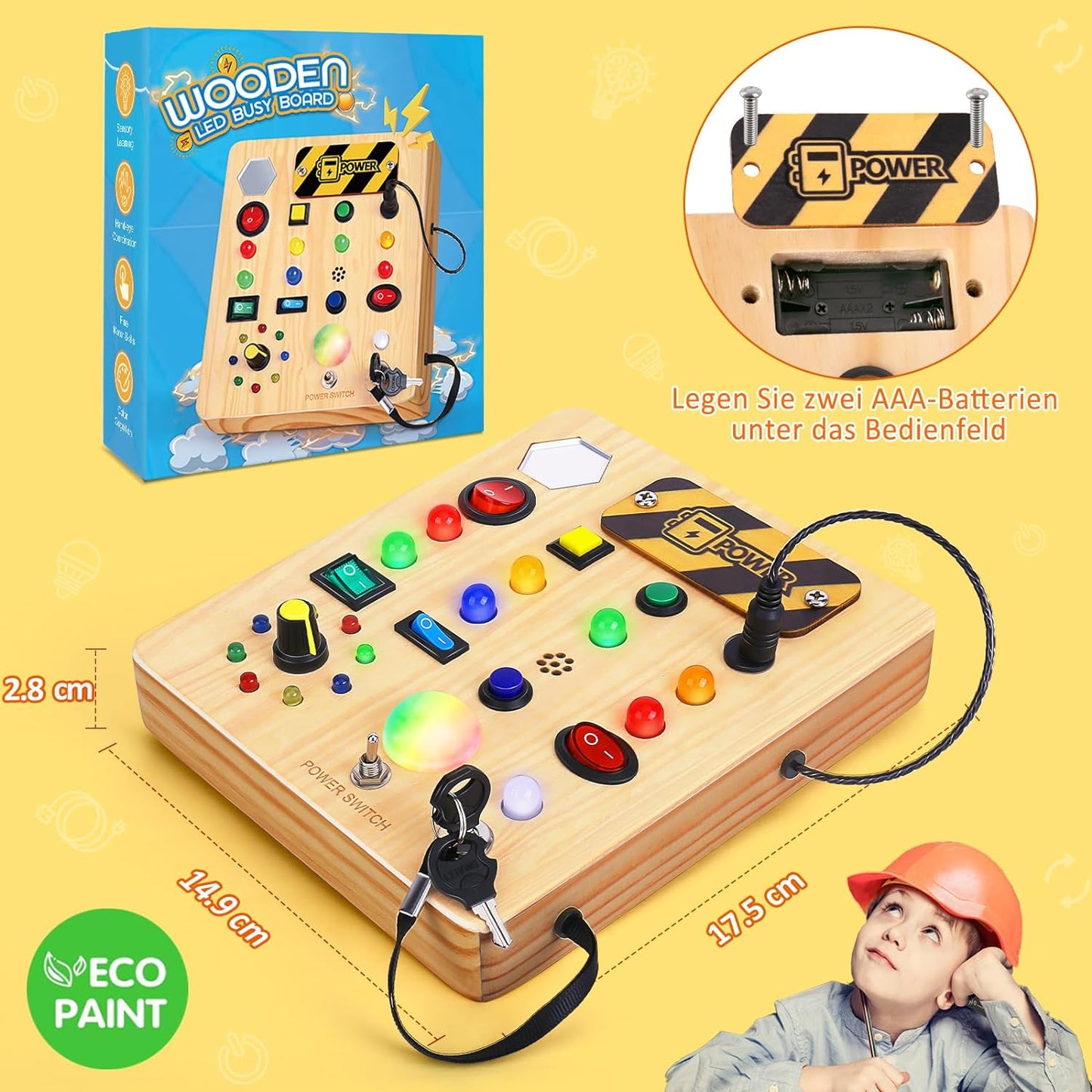 Norvo | Montessori-brett med musikk og lys Kreativ lek for de små