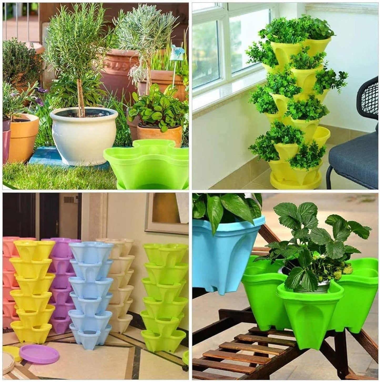 Norvo | 6-lags vertikal plante-tårn – Tredimensjonal blomstringssystem for hagen