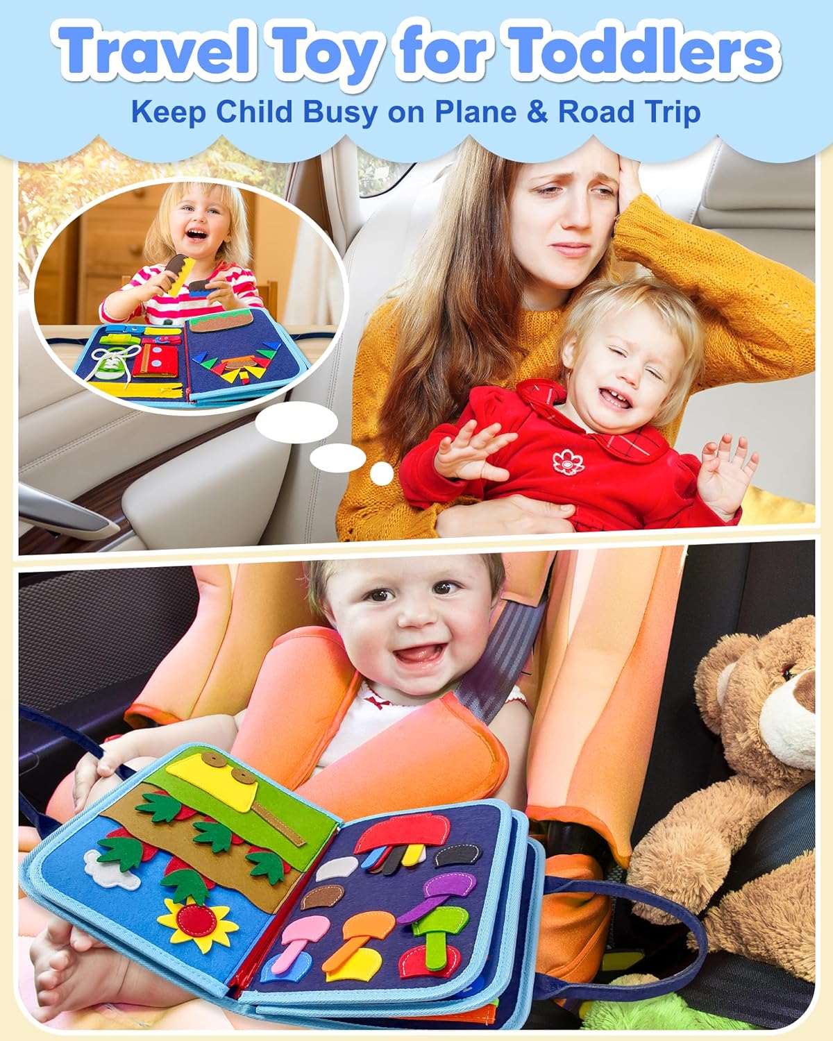 Norvo | Interaktiv Blå Leketavle for Barn - Læring Moro for Små