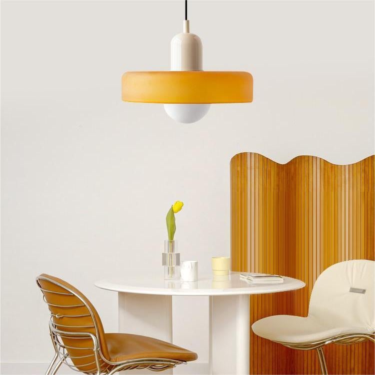 Norvo | Scandi Bauhaus Pendellampe – Stilig oransje taklampe for moderne rom