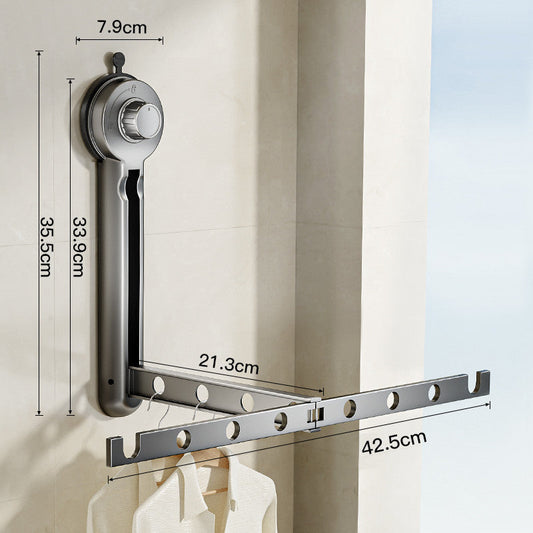 Norvo | Sammenleggbar sugekopp klær tørkerack for vinduer
