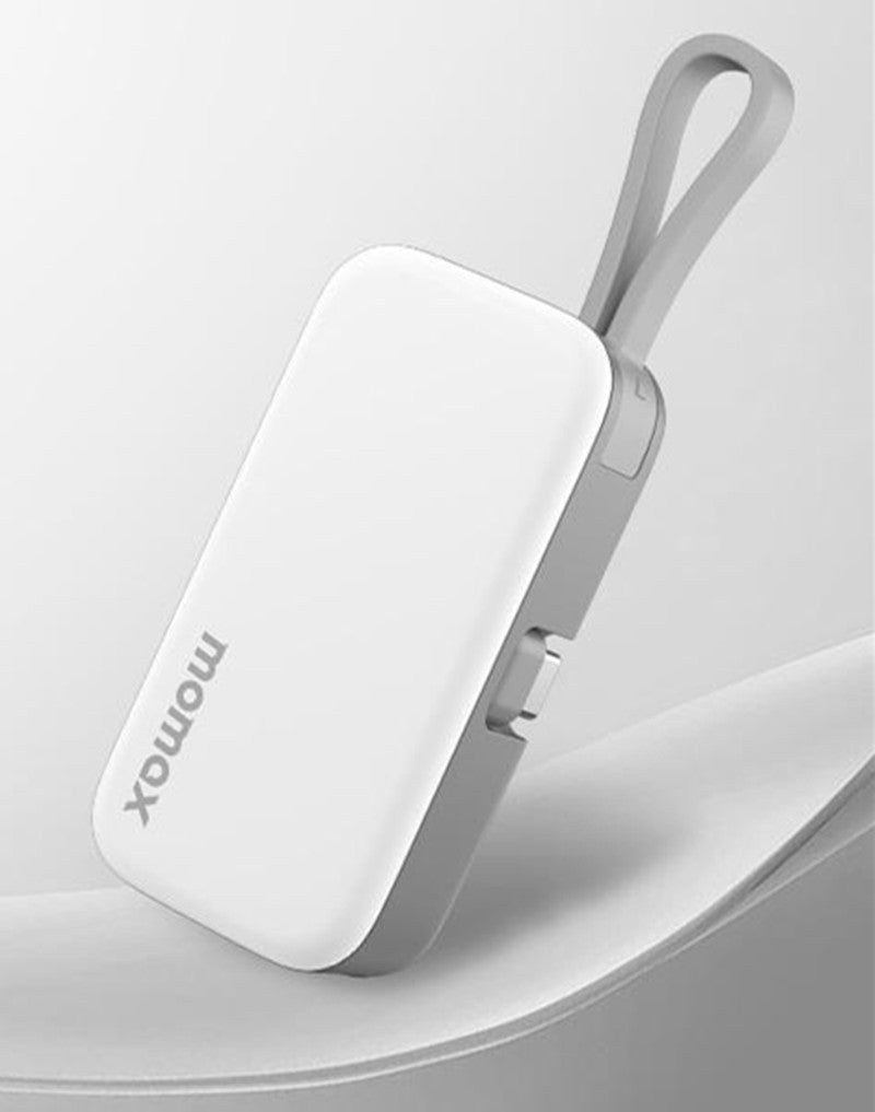 Norvo | 5000mAh Mini Kapsel Bærbar Strømbank Med Innebygd Hurtiglader Kabel