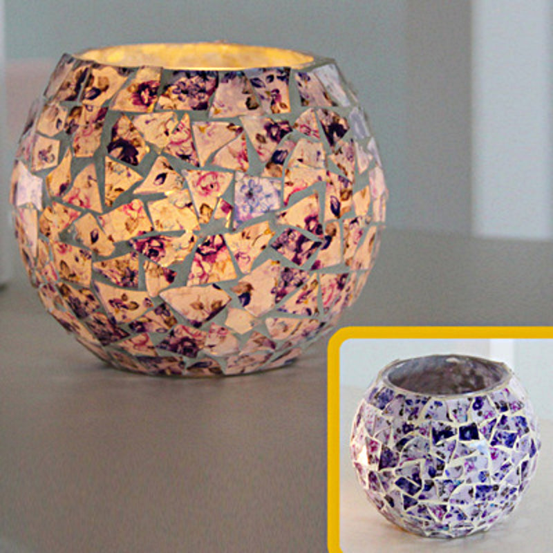 Norvo | Europeisk Retro Glass Mosaic Tealight Holder