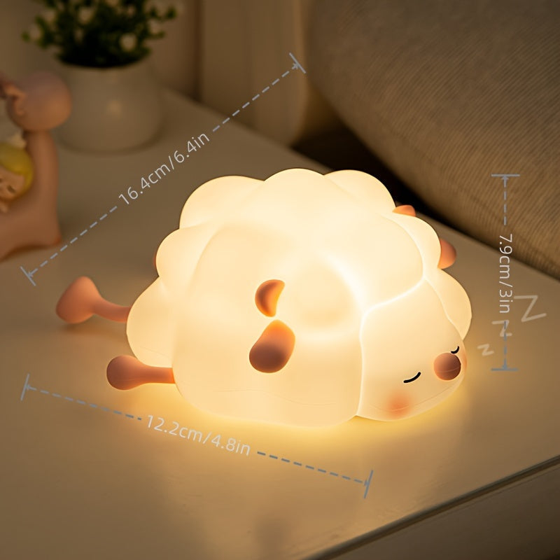 SheepGlow - Rosa LED Nattlys med USB Ladingsfunksjon