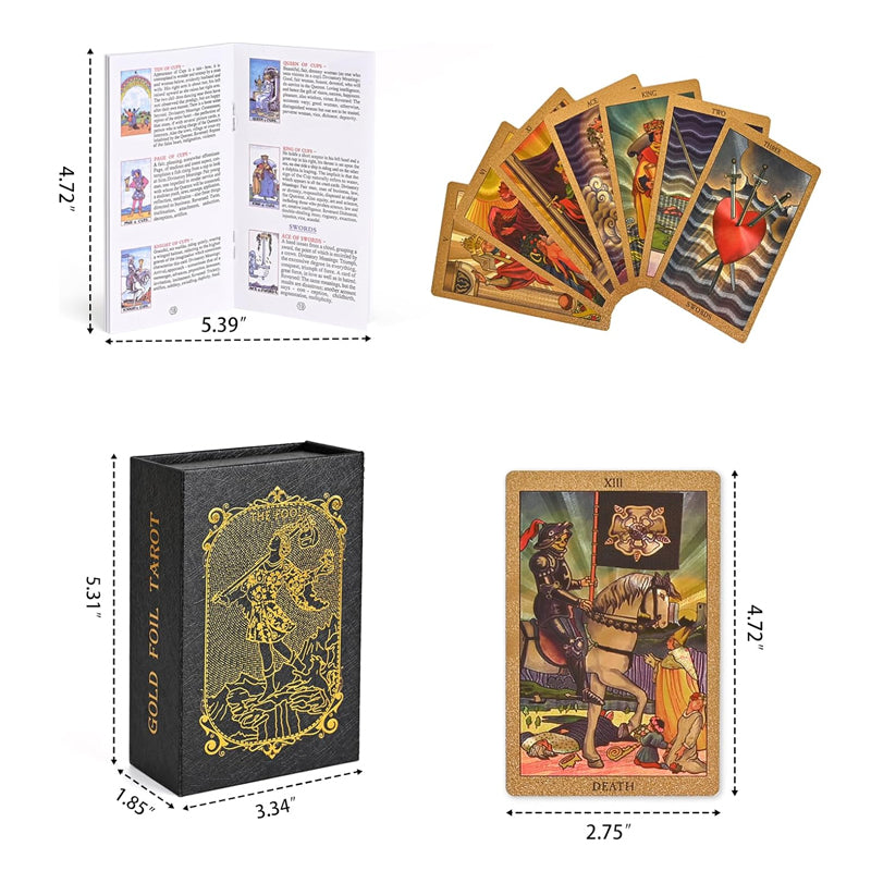 Norvo | Utforsk den mystiske verden av tarot Gullfarget tarot
