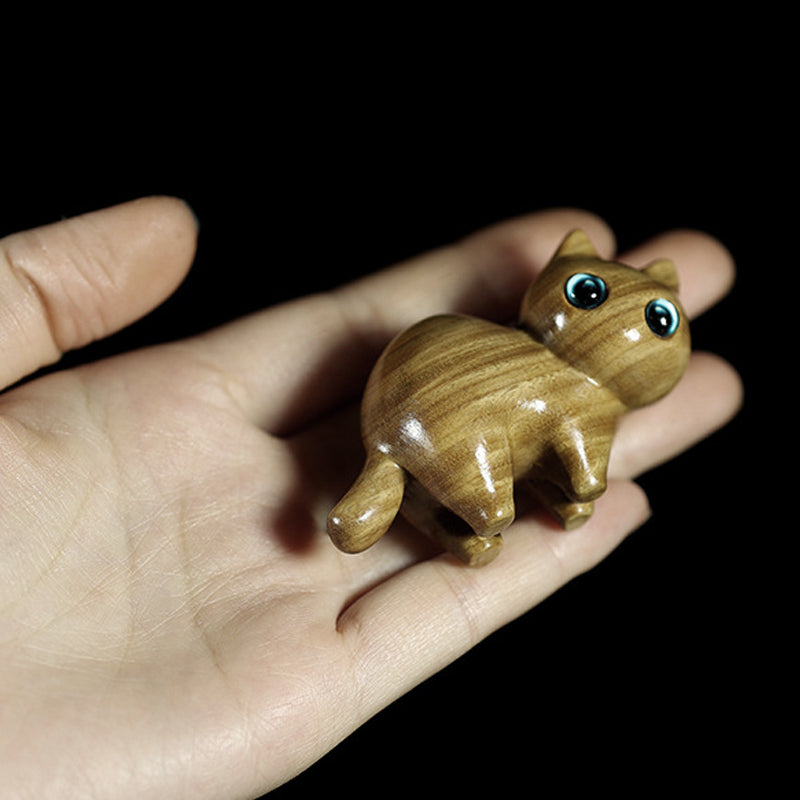 Norvo | Sandalwood håndlaget tre katt