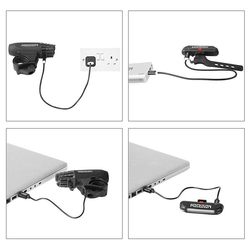 Norvo | Oppladbart Sykkel Lys Sett