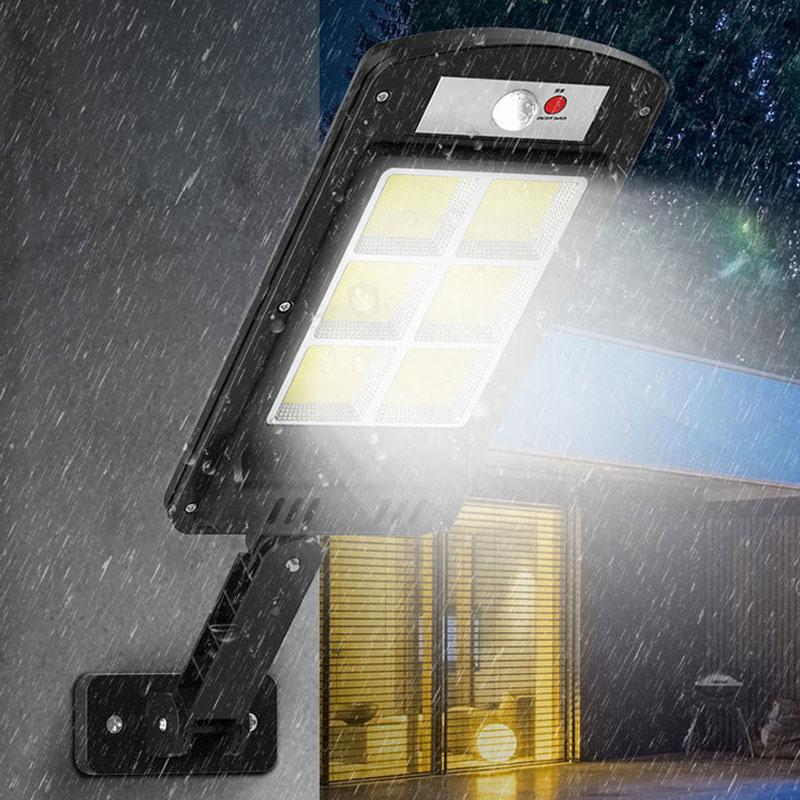 Norvo | 200W Utendørs Solenergi LED Lampe med Fjernkontroll, Bevegelses- og Dusk Sensor