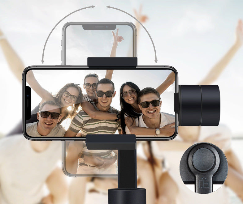 Norvo | Tre-aksers Stabilisert Telefon/Kamera Holder, med Stabilisator, Automatisk Gjenkjenningssporing, En-knapps Kontroll og Flere Opptaksmåter, for Å Ta Bilder og Video